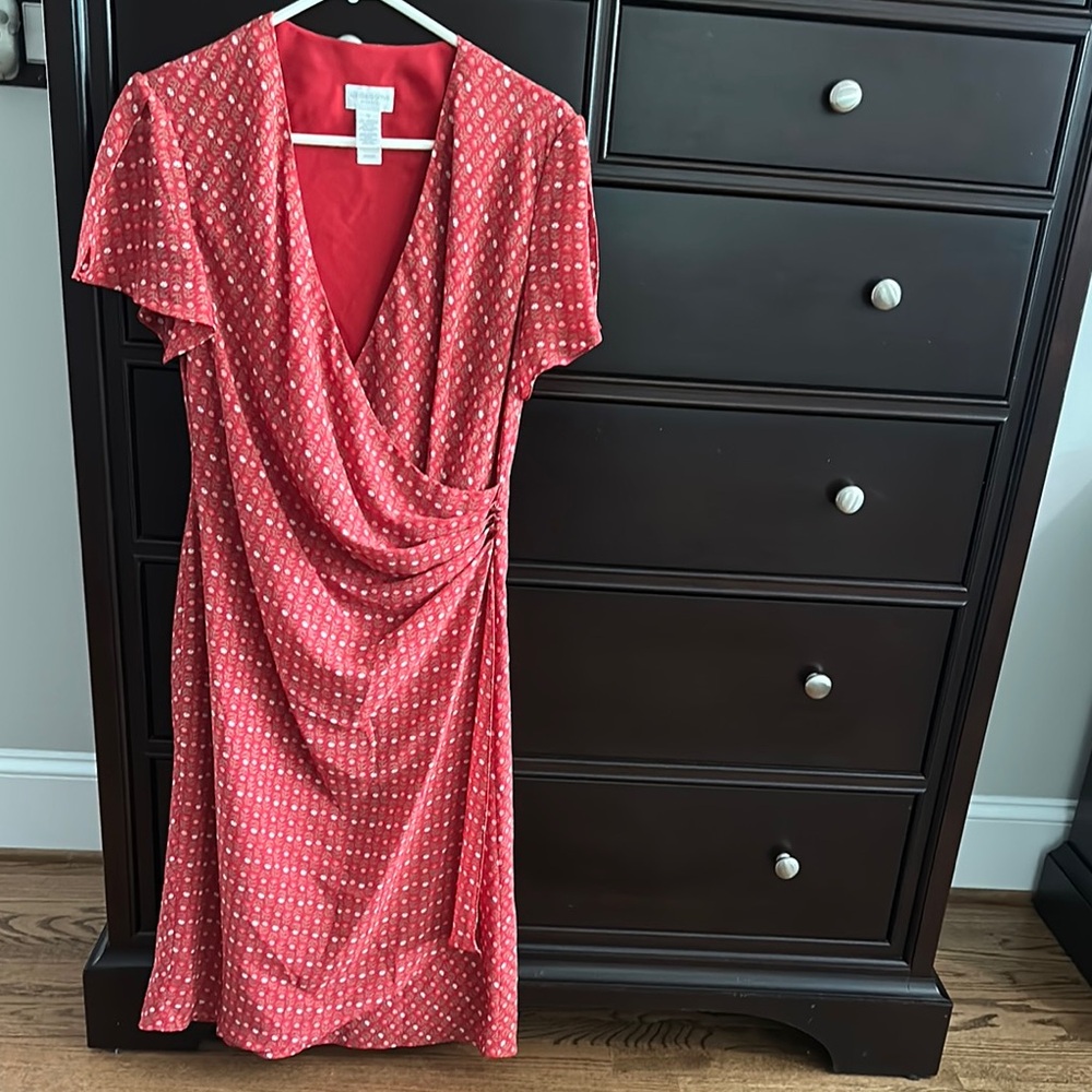Red Polka Dot Wrap Dress
